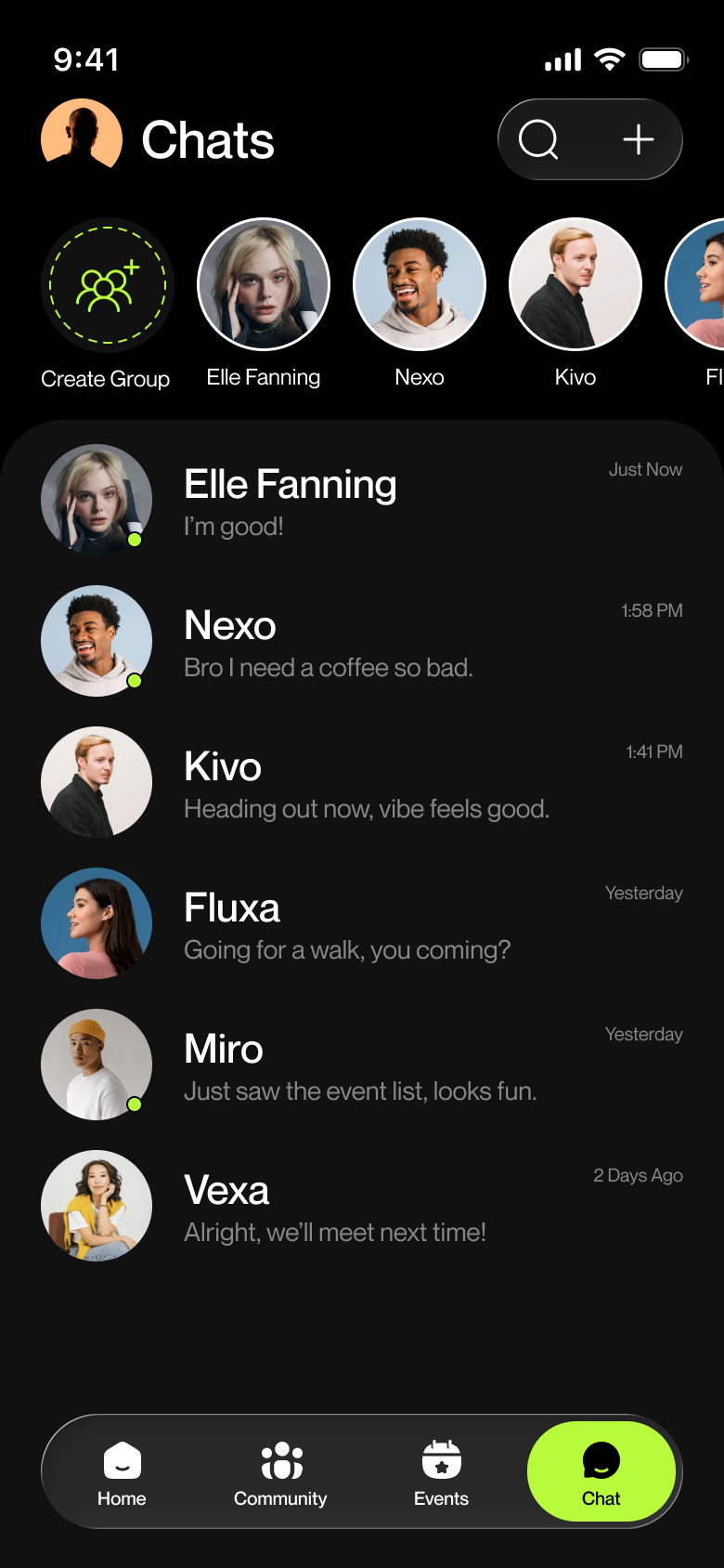 Final Orbit chats interface.
